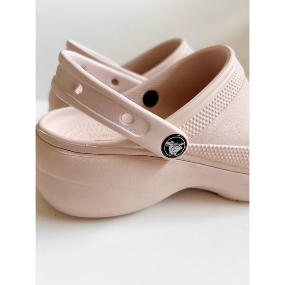 Crocs Women's Classic Platform Clog Light Pink Size W9 - Picture 7 of 15